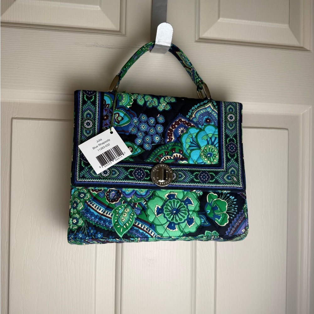 NWT Vera Bradley Blue Rhapsody Julia Satchel Retired Pattern Last One